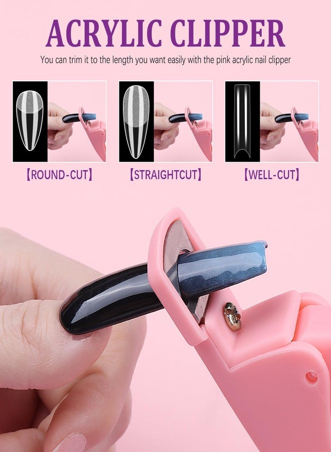 SWEET TREND Tapered Square Fake Nail Tips: Sweet Trend No C Curve Nail Tips for Acrylic Nails 480Pcs 12 Sizes Extra Long Straight Flat Half Cover Nail Extension Kit with Glue Remover & Glue Acrylic Nail Clippers - Image 5